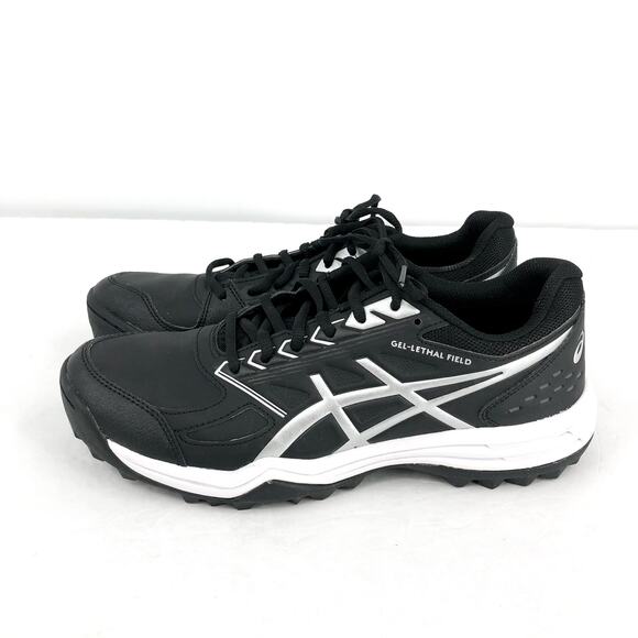 ASICS Womens Gel-Lethal Field Hockey Sneakers US 10 Black Silver Lace Up NIB - Picture 7 of 11
